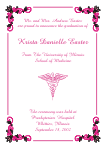 Caduceus Medical Symbol Graduation Announcement or Invitation