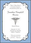 Caduceus Medical Symbol Graduation Announcement or Invitation