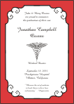 Caduceus Medical Symbol Graduation Announcement or Invitation