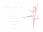 Ballerina Birthday Invitation